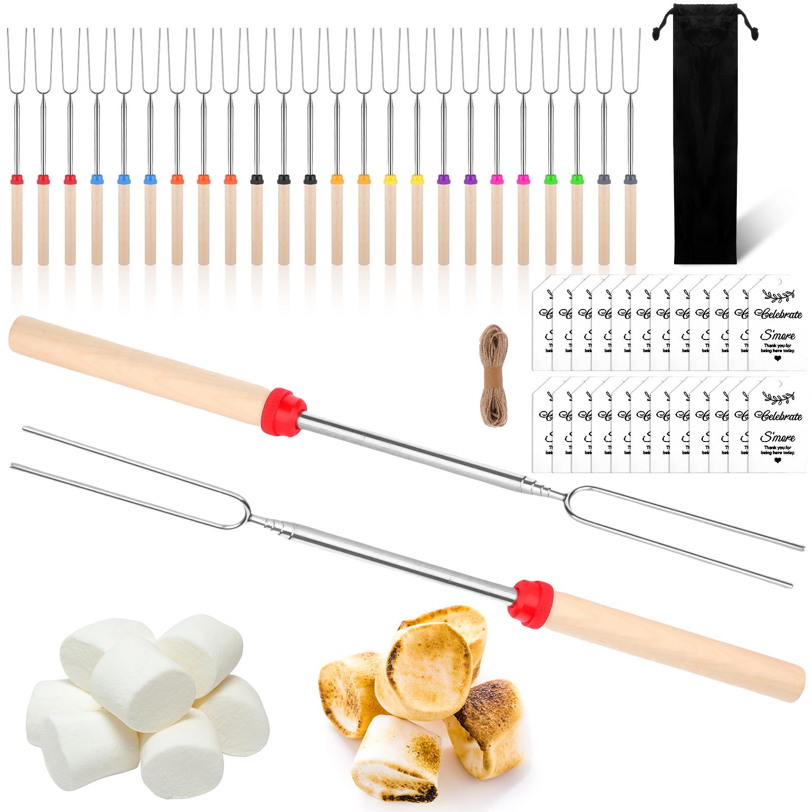24Set Marshmallow Stick Fire Pit Extendable Marshmallow Stick Camping Essentials Toasting Barbecue Fork Smores Skewer Essential
24Set Marshmallow Stick Fire Pit Extendable Marshmallow Stick Camping Essentials Toasting Barbecue Fork Smores Skewer Essential