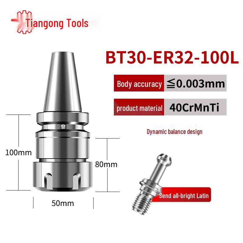 Tiangong High-Precision CNC Tool Holder BT30/BT40/BT50 ER Collet for Machining Centers
Tiangong High-Precision CNC Tool Holder BT30/BT40/BT50 ER Collet for Machining Centers