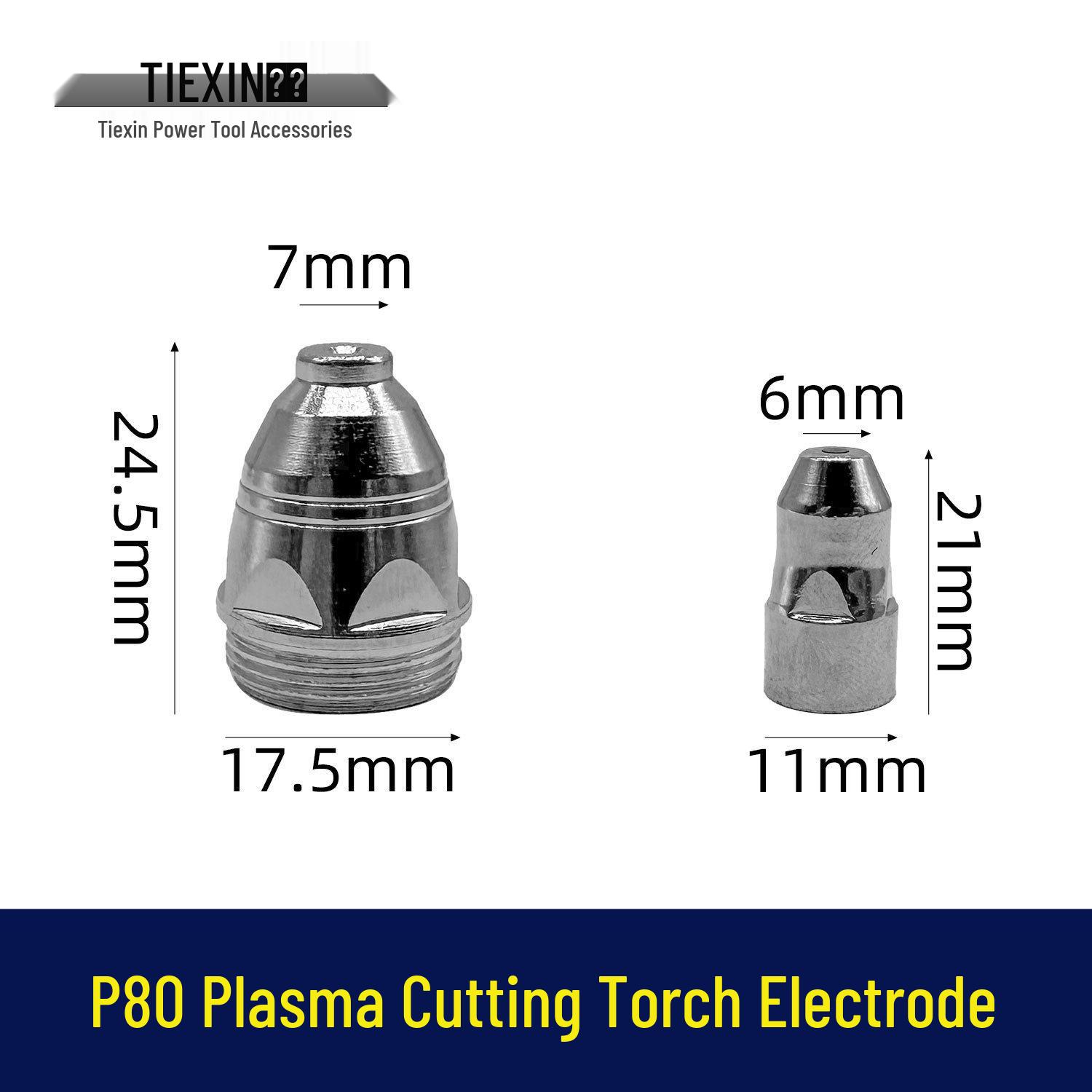 Panasonic P80 Plasma Cutting Torch Electrode Tip 1.5mm Hole for Welding Machines, 100/120, Model 03533
Panasonic P80 Plasma Cutting Torch Electrode Tip 1.5mm Hole for Welding Machines, 100/120, Model 03533