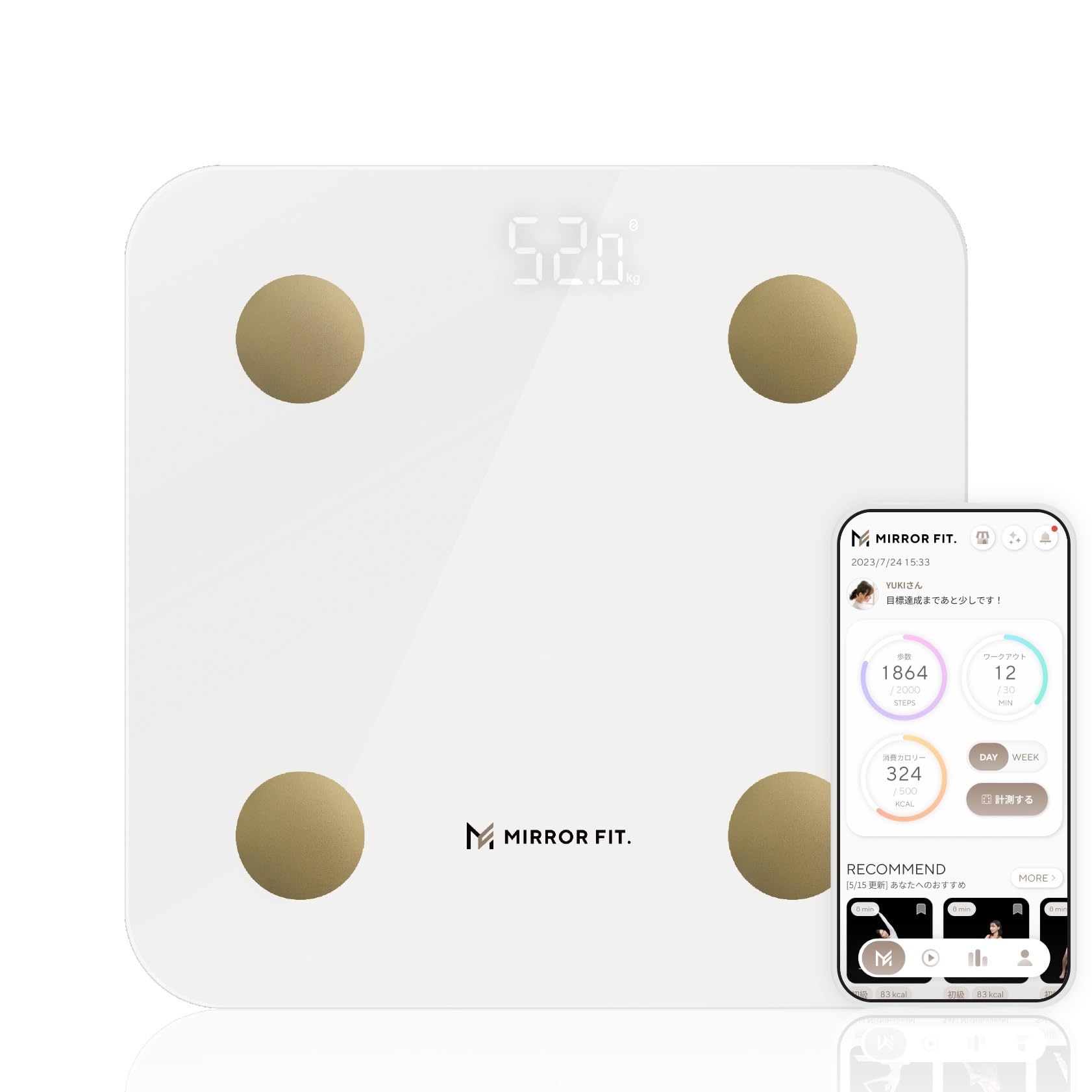 MIRROR Smart Body Composition White Weight Smartphone Linked Health Measures Up to 22 Items FIT. Meter, Scale, Meter, білий
MIRROR Smart Body Composition White Weight Smartphone Linked Health Measures Up to 22 Items FIT. Meter, Scale, Meter, білий