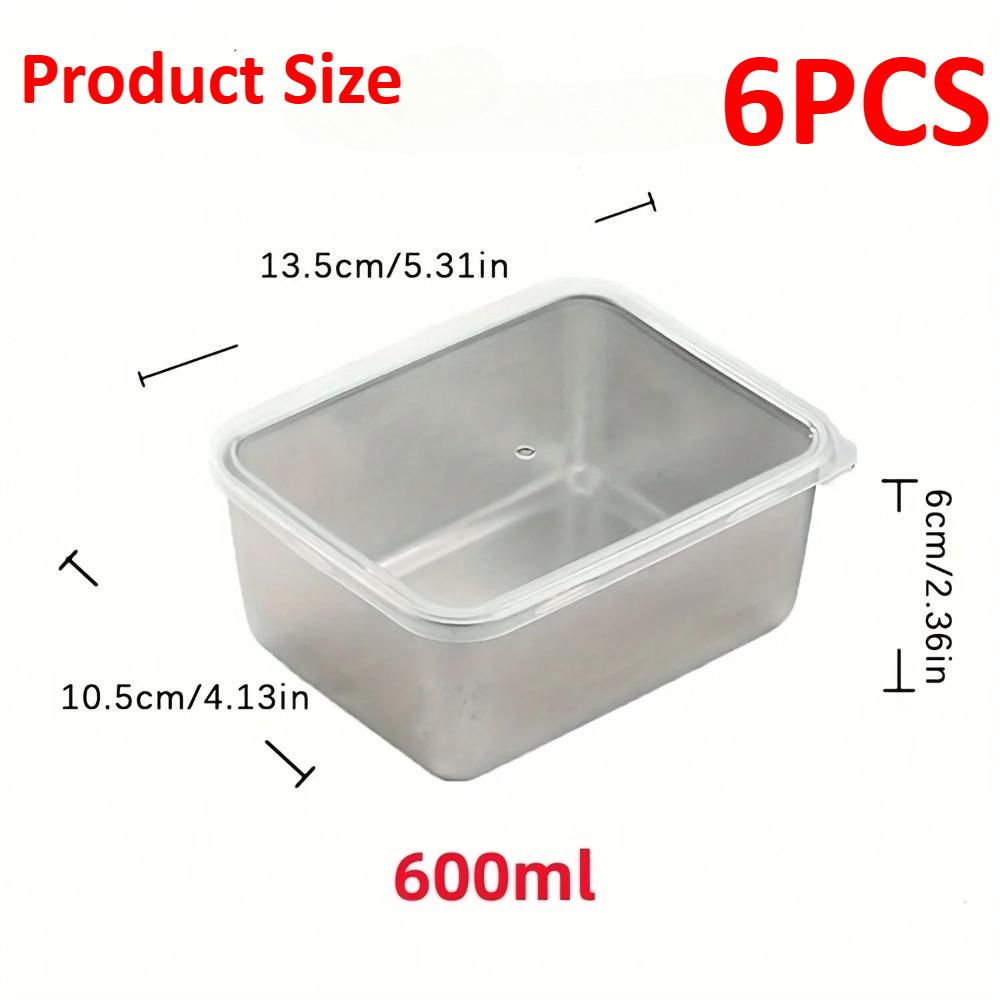 6-Piece Stainless Steel Food Containers Set - Leakproof & Stackable for Meal Prep/Camping Picnic, Dishwasher Safe
6-Piece Stainless Steel Food Containers Set - Leakproof & Stackable for Meal Prep/Camping Picnic, Dishwasher Safe