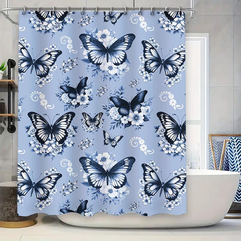Классический сине-белый набор штор для душа с бабочками, декоративная штора для ванной комнаты, 3D-печать, водонепроницаемая ткань, размер:18 150x200cm
Классический сине-белый набор штор для душа с бабочками, декоративная штора для ванной комнаты, 3D-печать, водонепроницаемая ткань, размер:18 150x200cm