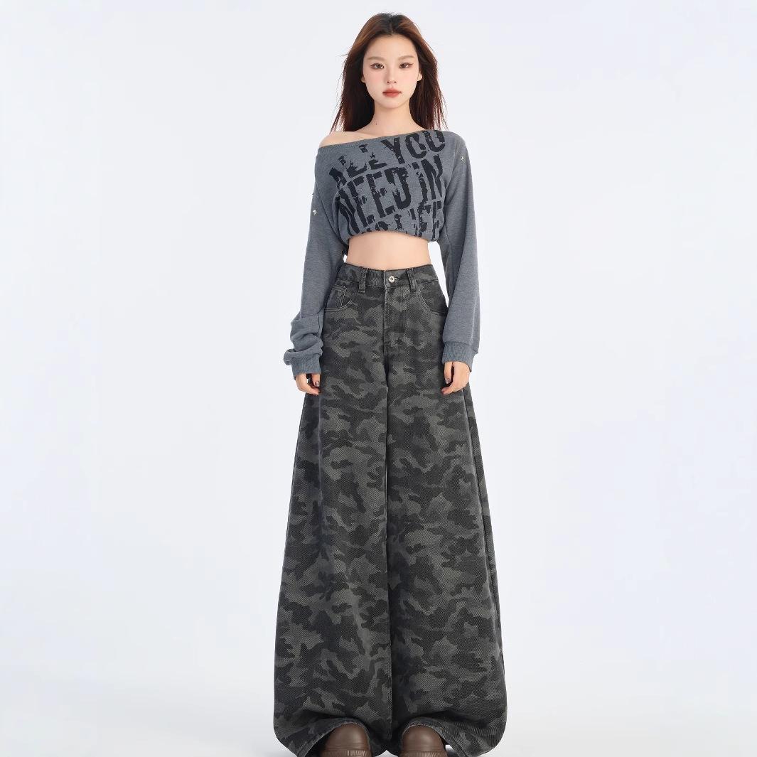 American-Style High-Waist Camo Jeans: Women s Wide-Leg, Slimming, Loose-Fit Pants for Spring 2025 L
American-Style High-Waist Camo Jeans: Women s Wide-Leg, Slimming, Loose-Fit Pants for Spring 2025 L
