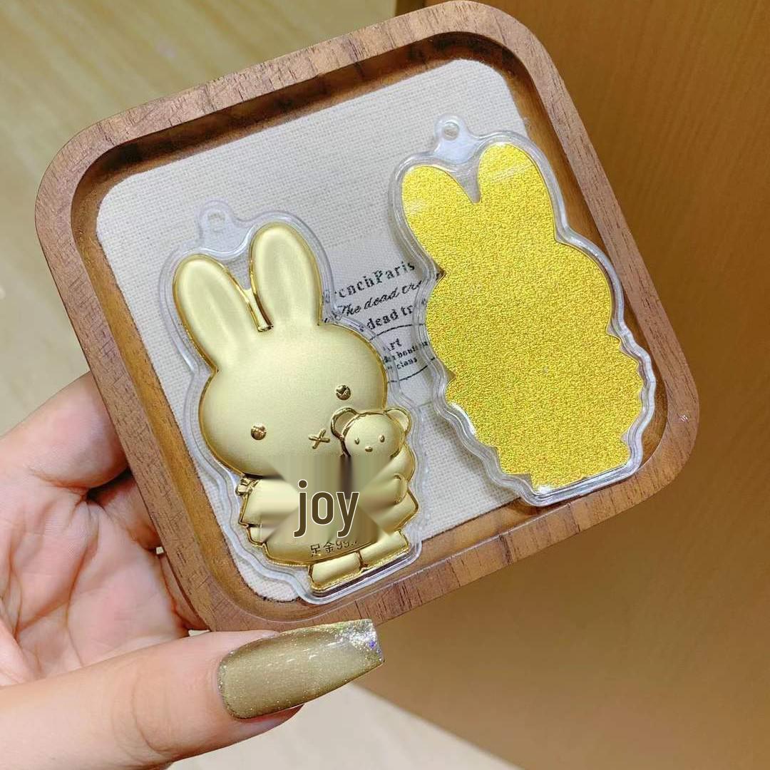 999 Pure Gold Joyful Rabbit Keychain and Flower Pendant - Ideal for Phone Chains and Small Gifts
999 Pure Gold Joyful Rabbit Keychain and Flower Pendant - Ideal for Phone Chains and Small Gifts