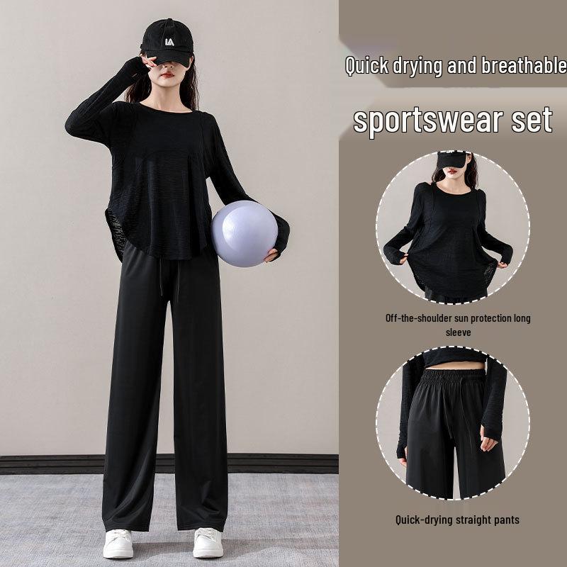 Women s Summer 2024 Sun Protection Fitness Set: Loose, Casual, Long Sleeve Cover-up with Ice Silk Quick-dry Pants S
Women s Summer 2024 Sun Protection Fitness Set: Loose, Casual, Long Sleeve Cover-up with Ice Silk Quick-dry Pants S