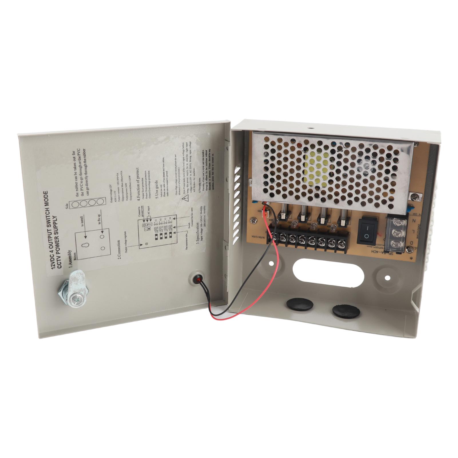 4-канальний блок живлення 12 В для CCTV 3 А Запобіжник Блок живлення для телебачення замкнутого контуру з металевою коробкою Замок 110 В 220 В
4-канальний блок живлення 12 В для CCTV 3 А Запобіжник Блок живлення для телебачення замкнутого контуру з металевою коробкою Замок 110 В 220 В