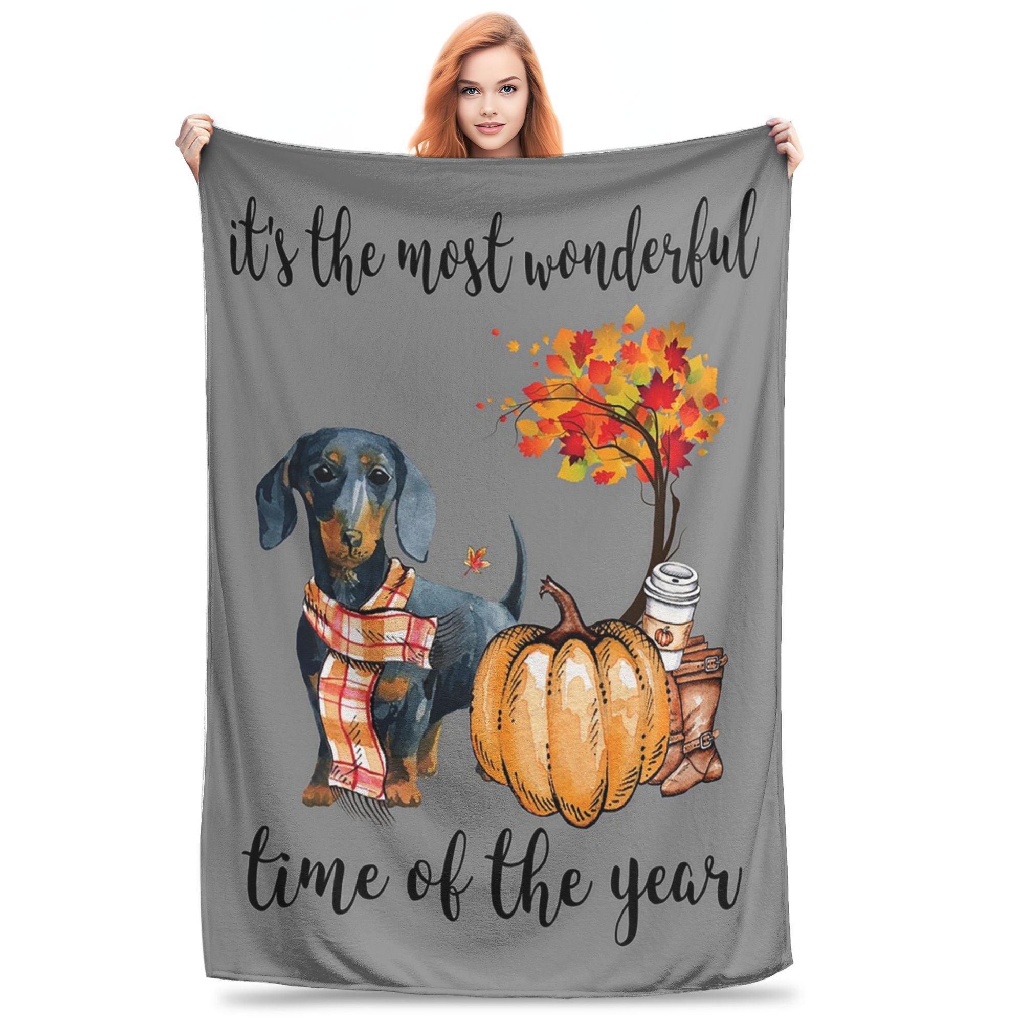 Flannel Throw Blanket Autumn Dachshunds Autumn Leaves And Dog Warm Plush Blankets Soft Bedspread for Bed Living room Picnic Sofa 80x120cm
Flannel Throw Blanket Autumn Dachshunds Autumn Leaves And Dog Warm Plush Blankets Soft Bedspread for Bed Living room Picnic Sofa 80x120cm