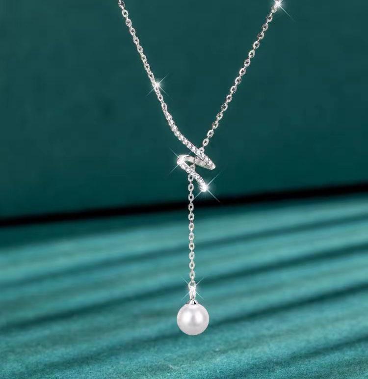 S925 Sterling Silver Pearl Tassel Necklace - Elegant and Versatile Women s Clavicle Chain S925 Sterling Silver
S925 Sterling Silver Pearl Tassel Necklace - Elegant and Versatile Women s Clavicle Chain S925 Sterling Silver