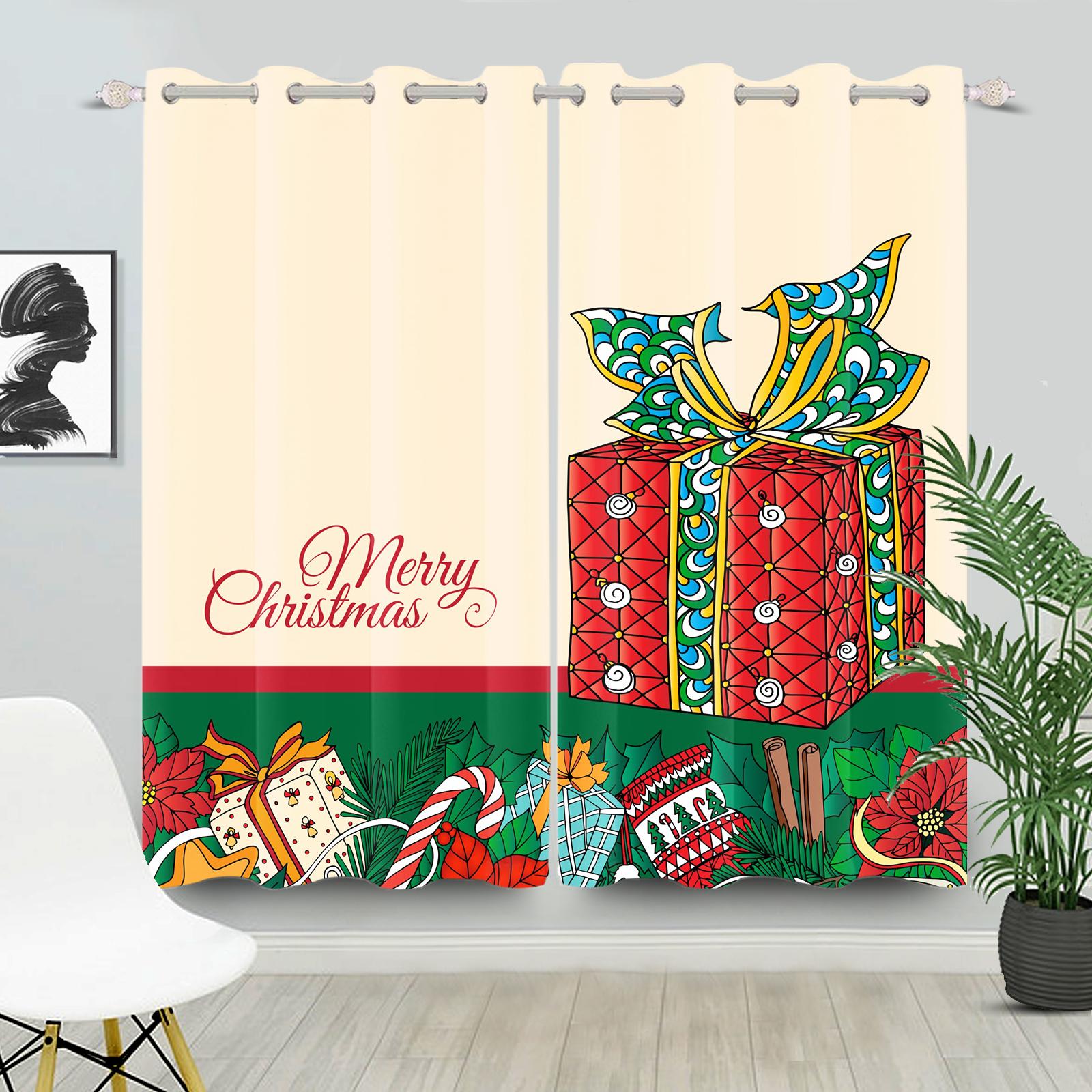 Christmas Themed Curtains Multiple Pattern Designs Festive Window Drapes Living Room Bedroom Decor Curtain Darkening With Grommet Polyester Ideal For W100*H130(CM)-Grommet top&2PCS
Christmas Themed Curtains Multiple Pattern Designs Festive Window Drapes Living Room Bedroom Decor Curtain Darkening With Grommet Polyester Ideal For W100*H130(CM)-Grommet top&2PCS