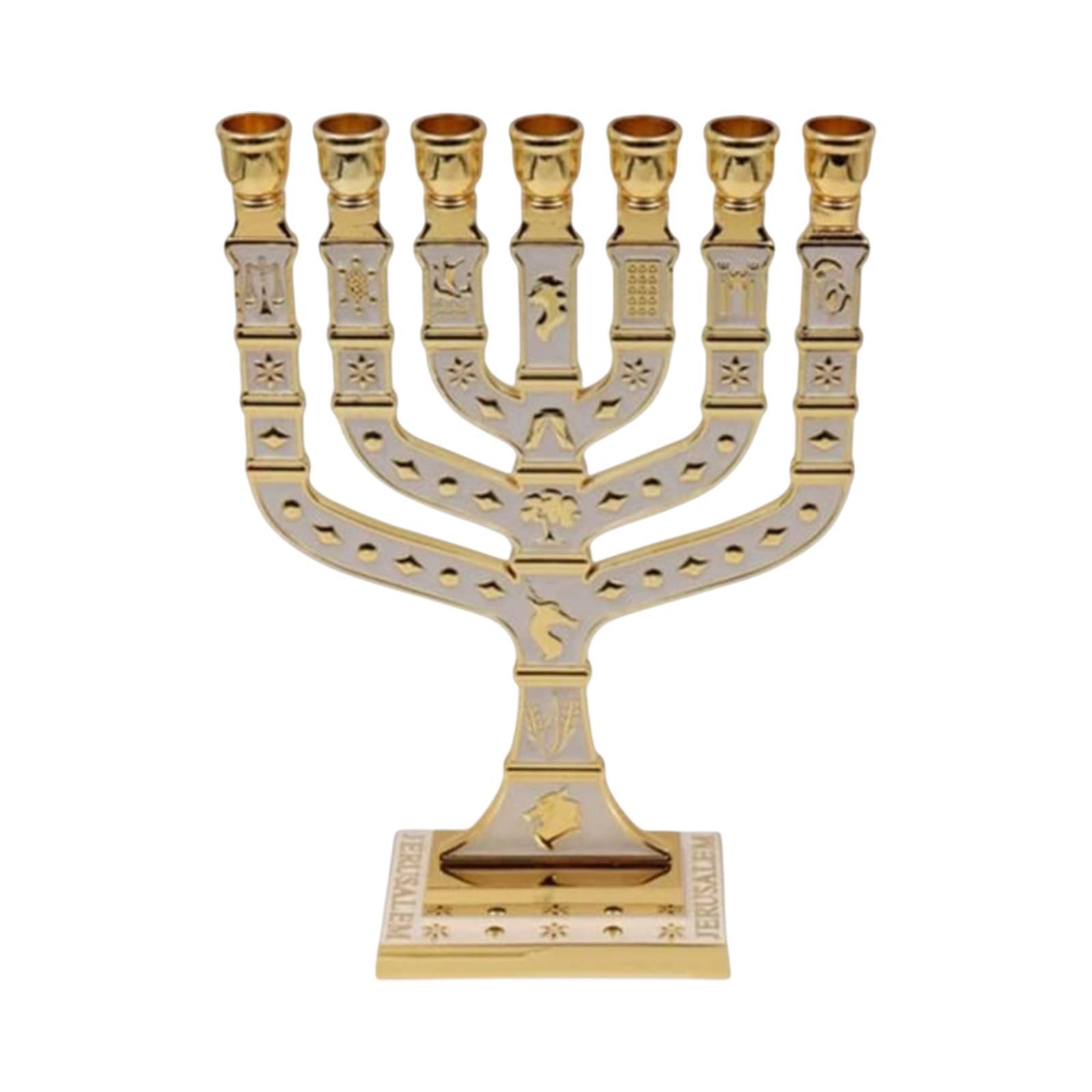 7 Branches Menorah Candelabrum Candle Holder for Anniversary Fireplace біле золото кольору
7 Branches Menorah Candelabrum Candle Holder for Anniversary Fireplace біле золото кольору