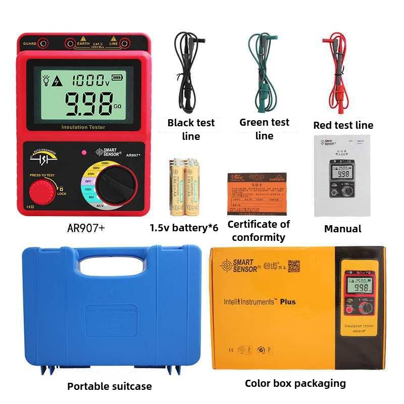 High Precision Resistance Meter Digital Insulation Tester Tools Electrician Voltage Resistance Meter Practical Measuring Tools
High Precision Resistance Meter Digital Insulation Tester Tools Electrician Voltage Resistance Meter Practical Measuring Tools