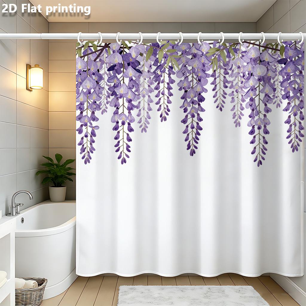 Watercolor Purple Wisteria Shower Curtain 1Pc Polyester 70.8X70.8 Inch Hanging Blooms On Ivory Background Bathroom Decor W60H190(CM)-1 Pcs
Watercolor Purple Wisteria Shower Curtain 1Pc Polyester 70.8X70.8 Inch Hanging Blooms On Ivory Background Bathroom Decor W60H190(CM)-1 Pcs
