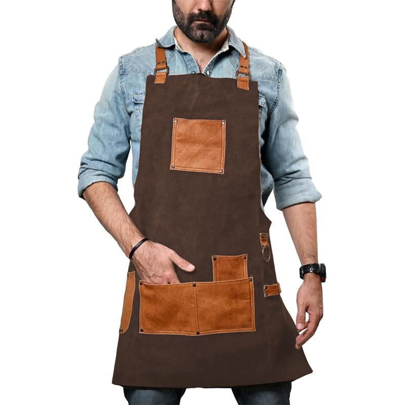 Double-Sided Velvet Apron Contrasting Color Pu Leather Apron Bbq Baking Kitchen Overalls Apron темно-коричневого
Double-Sided Velvet Apron Contrasting Color Pu Leather Apron Bbq Baking Kitchen Overalls Apron темно-коричневого