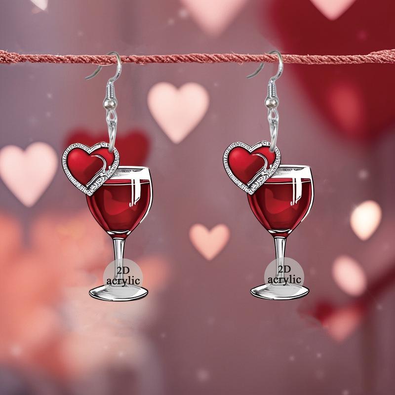 Festive Wine Glass Acrylic Earrings: Christmas & Valentine s Day Decorations
Festive Wine Glass Acrylic Earrings: Christmas & Valentine s Day Decorations