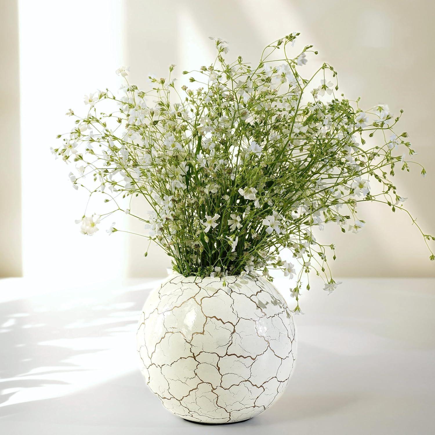 Metal Ball Vase for Home Decor|Round Flower Pot for Bedroom Living Room Office Wedding
Metal Ball Vase for Home Decor|Round Flower Pot for Bedroom Living Room Office Wedding