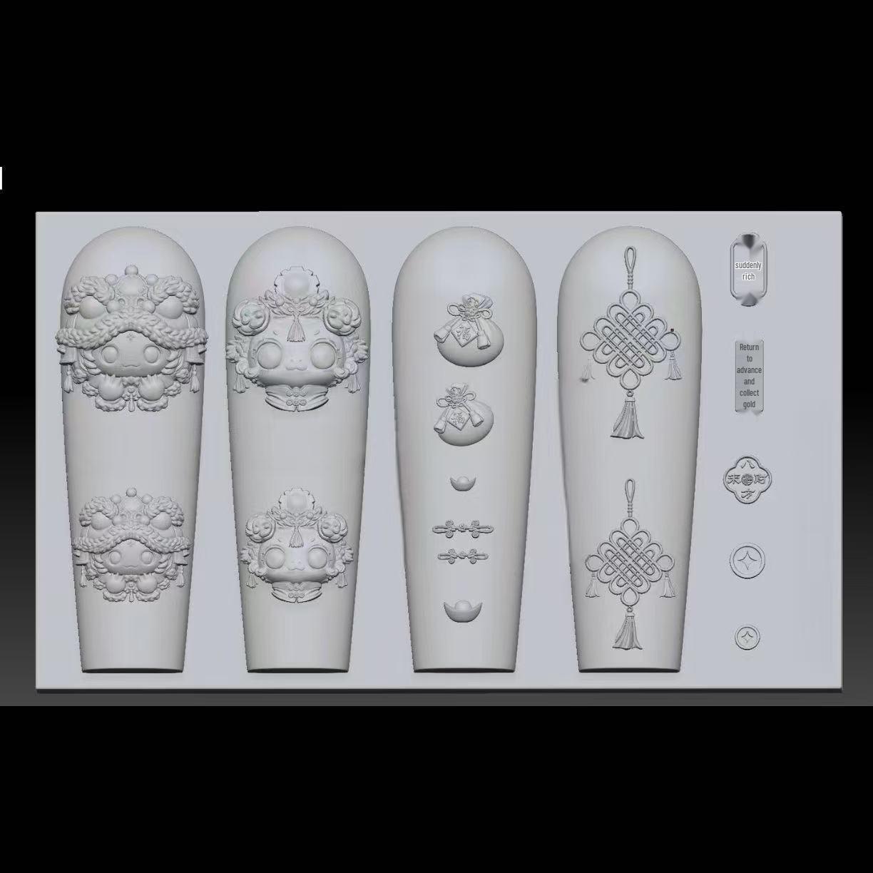 3D Lion Dance Cartoon Nail Art Mold - Cute & Transparent Lion Dance Mold
3D Lion Dance Cartoon Nail Art Mold - Cute & Transparent Lion Dance Mold