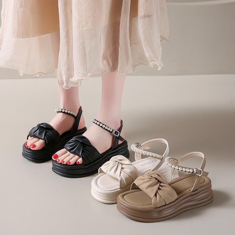 Bow pearl belt muffin bottom platform sandals women s 2025 new fashion simple beach soft sole women s shoes 35
Bow pearl belt muffin bottom platform sandals women s 2025 new fashion simple beach soft sole women s shoes 35