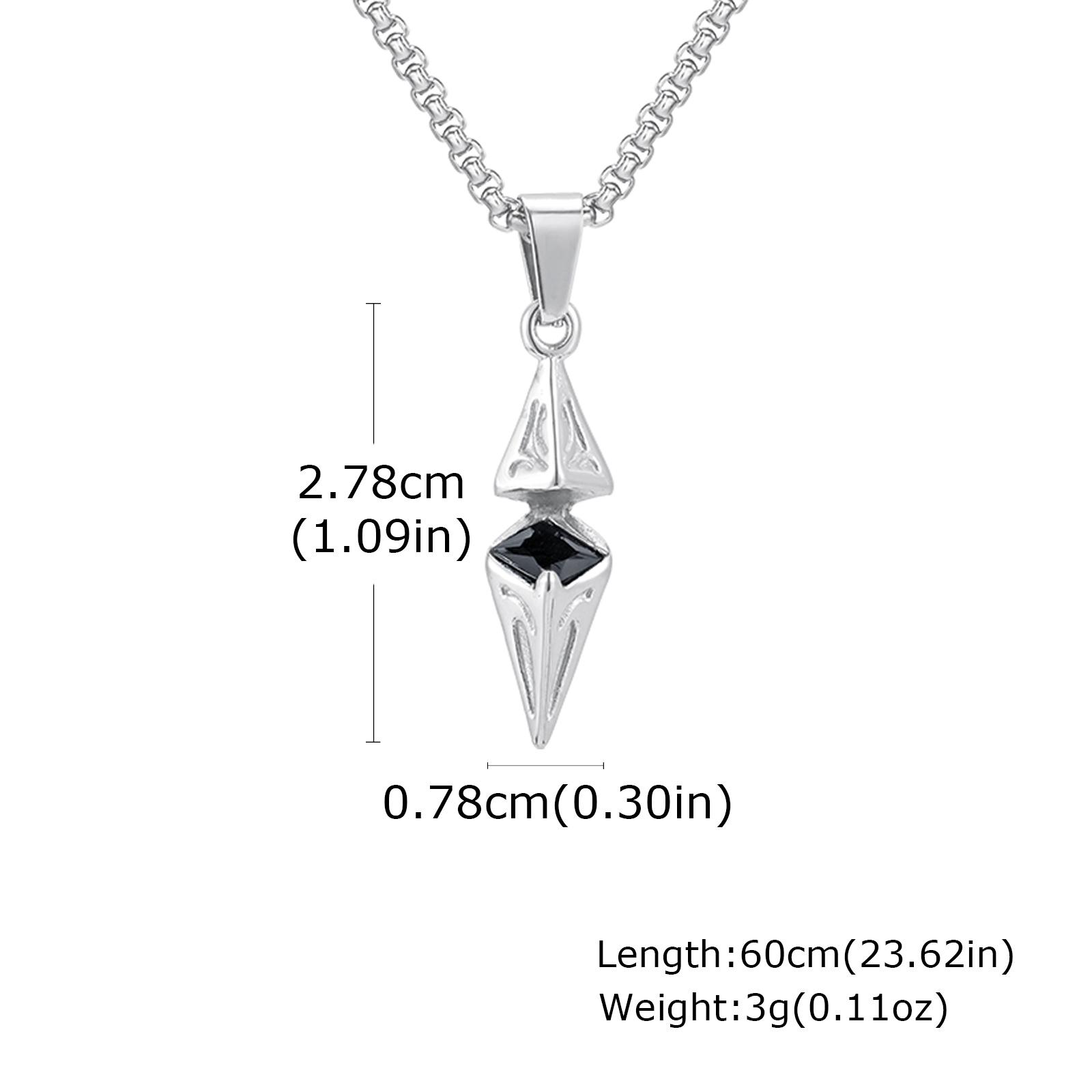 For Men Stainless Steel Rhombus Zircon Pendant Necklace, Fashion Geometric Long Chain Necklace New In Punk Jewelry For Men Women 60cm
For Men Stainless Steel Rhombus Zircon Pendant Necklace, Fashion Geometric Long Chain Necklace New In Punk Jewelry For Men Women 60cm