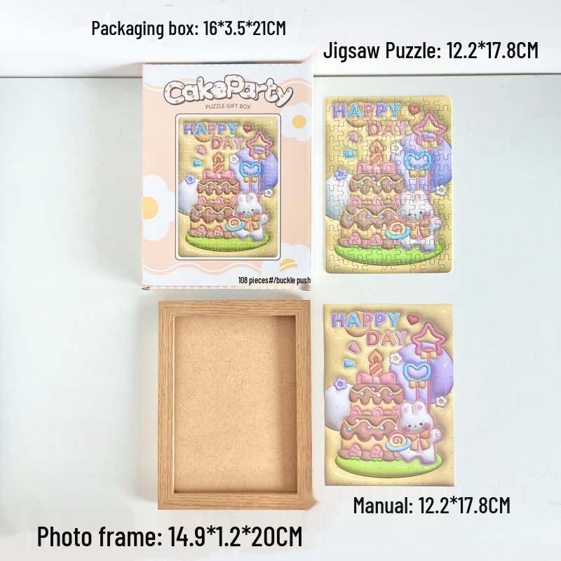 Children s Day Cute Cartoon Puzzle Gift Box: Little Rabbit & Bear Healing Birthday Gift & Desktop Ornament Frame Size: 14.8 x 20 cm
Children s Day Cute Cartoon Puzzle Gift Box: Little Rabbit & Bear Healing Birthday Gift & Desktop Ornament Frame Size: 14.8 x 20 cm