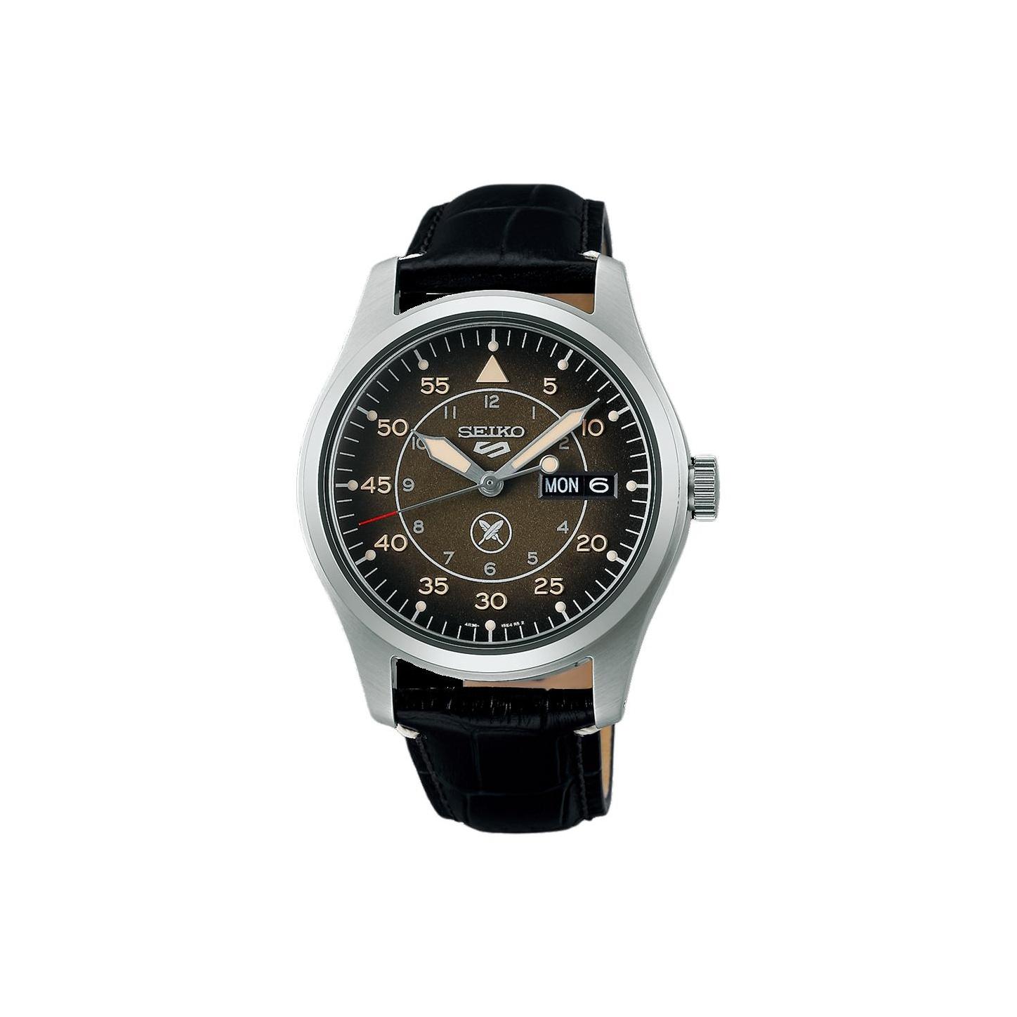 Seiko 5 Sports Series 100 Meters Water Resistant Automatic Manual Mechanical Movement Leather Strap Watch 39.4 Mm Men watches Black SRPL31 Black Dial
Seiko 5 Sports Series 100 Meters Water Resistant Automatic Manual Mechanical Movement Leather Strap Watch 39.4 Mm Men watches Black SRPL31 Black Dial