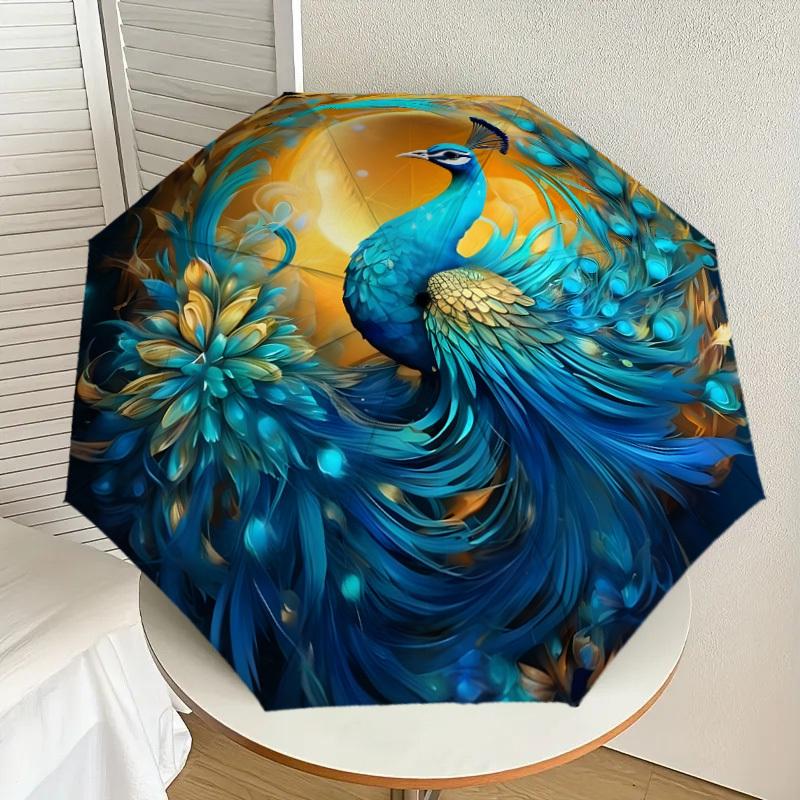 1pc Fantasy Peacock with Golden Sunburst Umbrella with Plastic Handle,Suitable for All Seasons Home Travel Outdoor UmbrellaDD1193
1pc Fantasy Peacock with Golden Sunburst Umbrella with Plastic Handle,Suitable for All Seasons Home Travel Outdoor UmbrellaDD1193