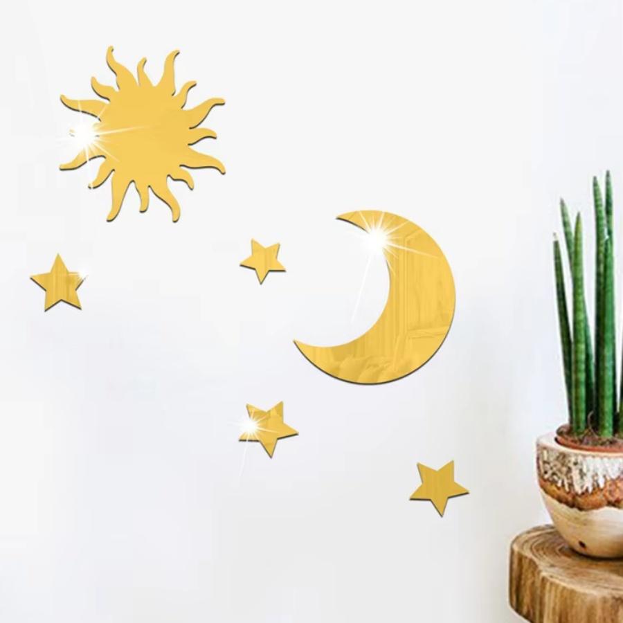 6pcs/setSun Star Moon Mirror Wall Stickers Acrylic Self-Adhesive Bedroom Living Room Dining Room Decorative Wall Stickers золотий
6pcs/setSun Star Moon Mirror Wall Stickers Acrylic Self-Adhesive Bedroom Living Room Dining Room Decorative Wall Stickers золотий