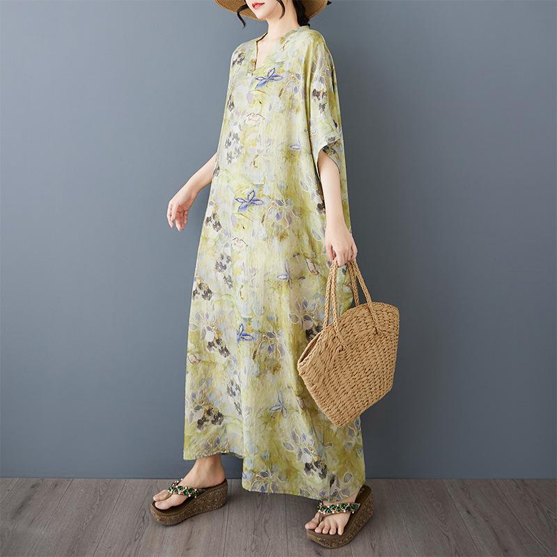 Летний Новый Цвет Отпускной Стиль Путешествия V-образный вырез Ретро Длинное Платье Женское One Size
Летний Новый Цвет Отпускной Стиль Путешествия V-образный вырез Ретро Длинное Платье Женское One Size