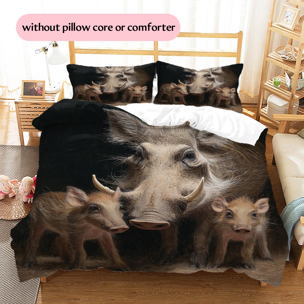 Warthog Pattern Bedding Home Decoration Birthday Gift (1 * duvet cover + 2 * pillowcase, without core) 135x200cm
Warthog Pattern Bedding Home Decoration Birthday Gift (1 * duvet cover + 2 * pillowcase, without core) 135x200cm