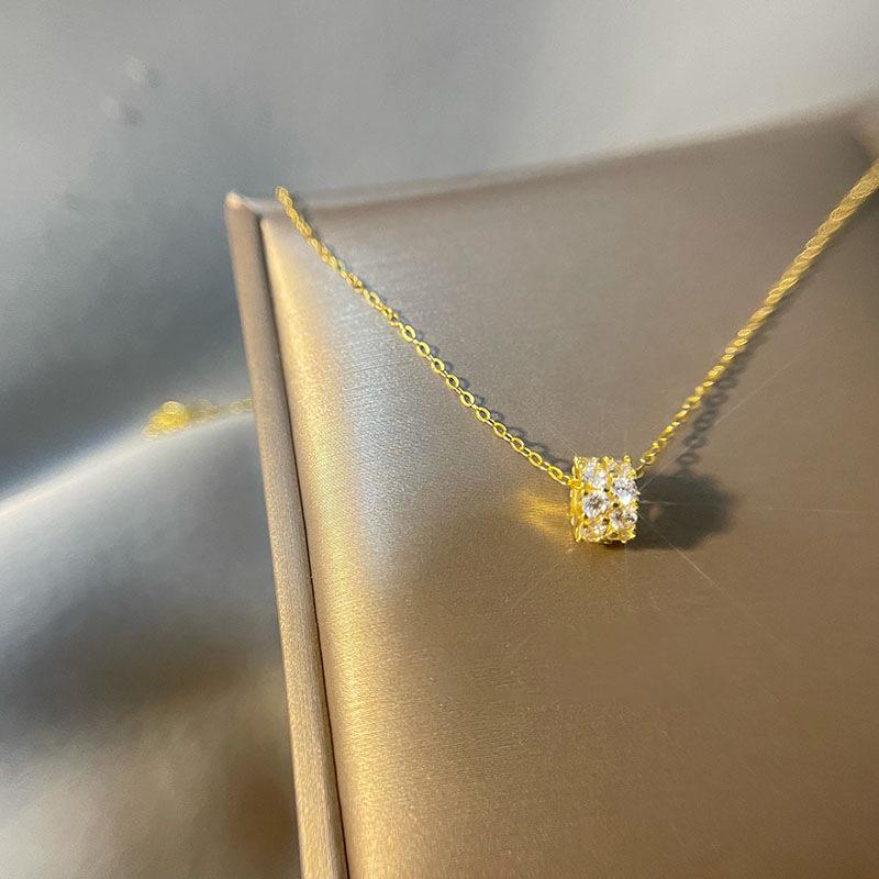 S925 Sterling Silver Geometric Clavicle Necklace with Paved Diamonds - Women s Light Luxury Design 925 Silver
S925 Sterling Silver Geometric Clavicle Necklace with Paved Diamonds - Women s Light Luxury Design 925 Silver