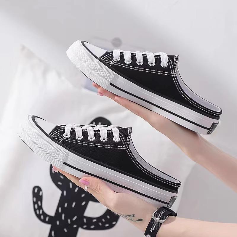 5 cm thick sole inner height increase without heel two wear 2025 spring and summer new Korean version half drag student canvas shoes women 35
5 cm thick sole inner height increase without heel two wear 2025 spring and summer new Korean version half drag student canvas shoes women 35