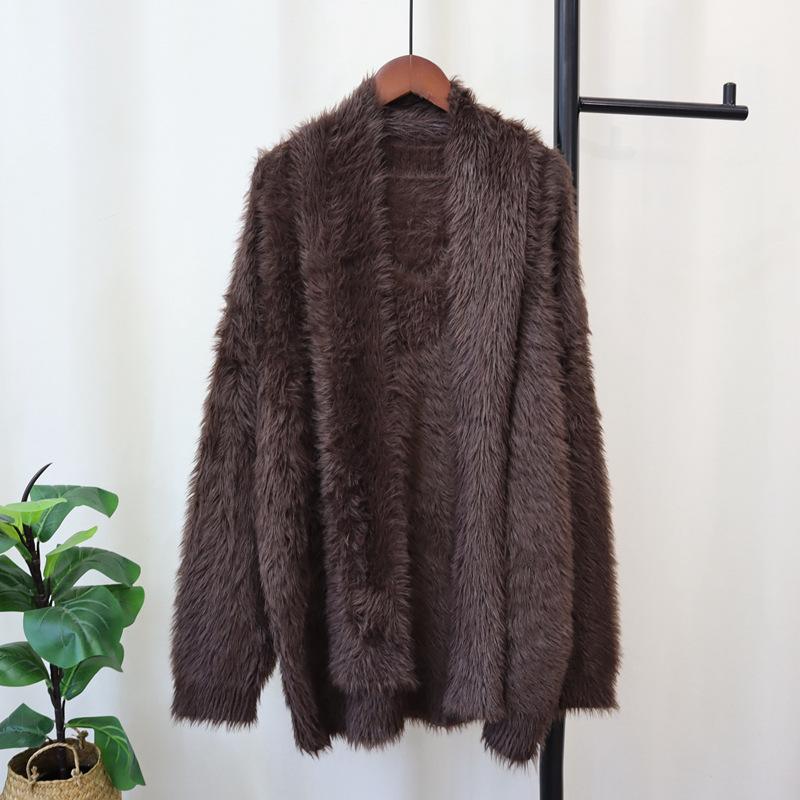 Вязаный свитер из искусственного норкового бархата, топ, осень и зима, новый шарф, мягкий восковой, высококачественный, свободный свитер-пуловер, женский one size fits all темно-коричневого
Вязаный свитер из искусственного норкового бархата, топ, осень и зима, новый шарф, мягкий восковой, высококачественный, свободный свитер-пуловер, женский one size fits all темно-коричневого