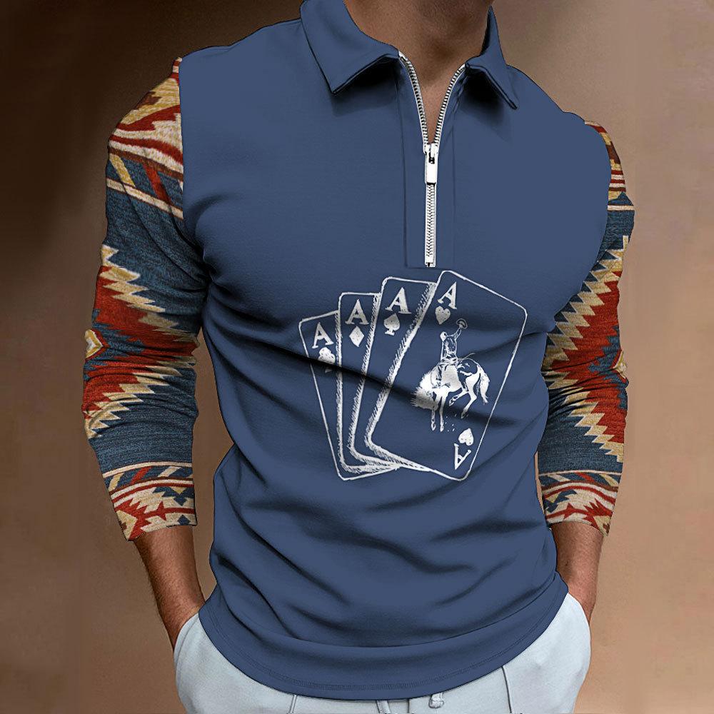 Men s Zip Casual Slim Men s Chest Poker Digital Print Long Sleeve Polo 5XL
Men s Zip Casual Slim Men s Chest Poker Digital Print Long Sleeve Polo 5XL