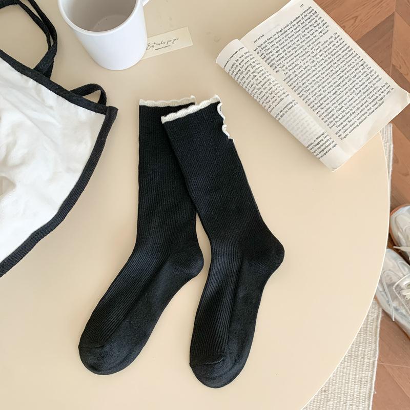 Autumn And Winter New Season Cashmere Socks Female Designer Heel Split Fungus Lace Stacking Socks Women S Flanged Wool Socks One size fits all чорний
Autumn And Winter New Season Cashmere Socks Female Designer Heel Split Fungus Lace Stacking Socks Women S Flanged Wool Socks One size fits all чорний