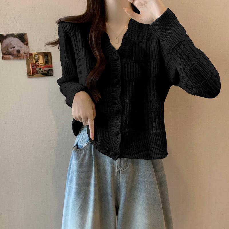 Осень новый свитер куртка однотонный женский тонкий воротник рубчик вязаный кардиган топ женский One Size чёрный
Осень новый свитер куртка однотонный женский тонкий воротник рубчик вязаный кардиган топ женский One Size чёрный