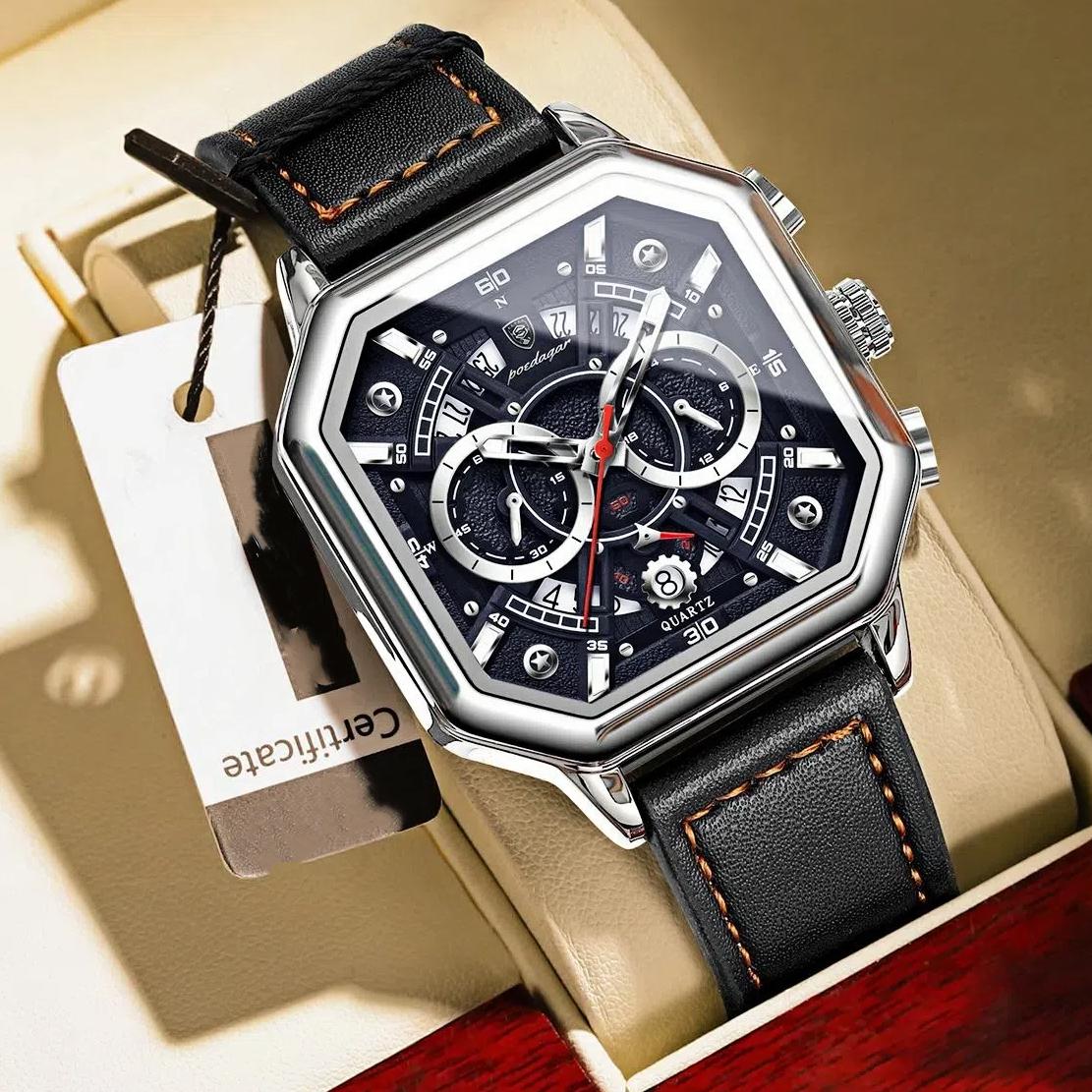 Роскошные мужские часы с хронографом, водонепроницаемые, с ночной подсветкой, мужские часы с календарем, спортивные, кожаные, квадратные, кварцевые, мужские, изысканные, подарочные часы синий/серебряный
Роскошные мужские часы с хронографом, водонепроницаемые, с ночной подсветкой, мужские часы с календарем, спортивные, кожаные, квадратные, кварцевые, мужские, изысканные, подарочные часы синий/серебряный