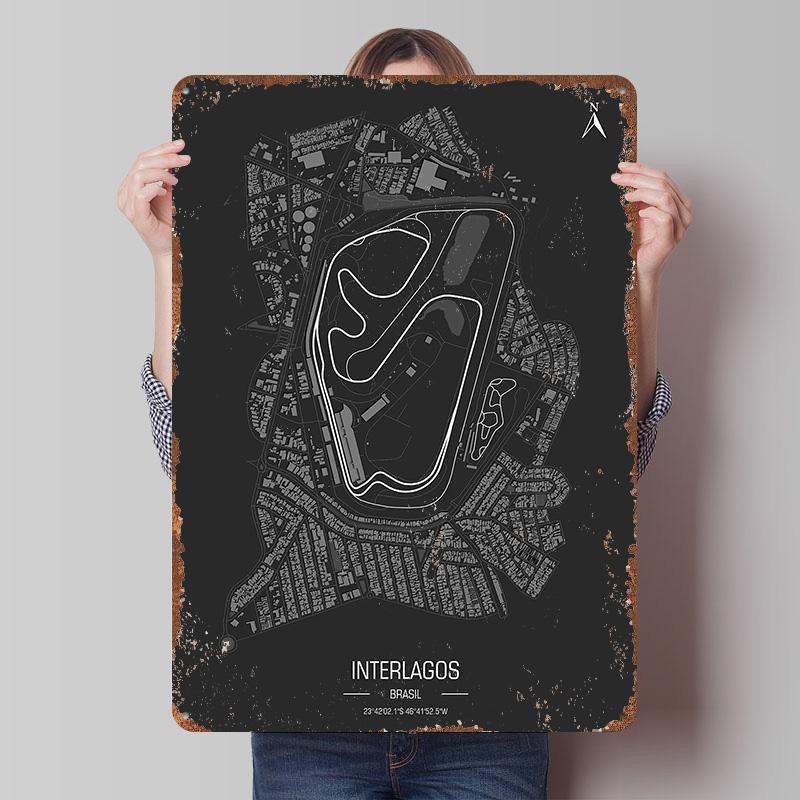 Interlagos Brasil Tin Plaque Poster Customized Wall Art Retro Vintage Metal Signs for Man Cave Desk Decor Room Decorations Home 20x30cm(7.8x11.8inch)
Interlagos Brasil Tin Plaque Poster Customized Wall Art Retro Vintage Metal Signs for Man Cave Desk Decor Room Decorations Home 20x30cm(7.8x11.8inch)