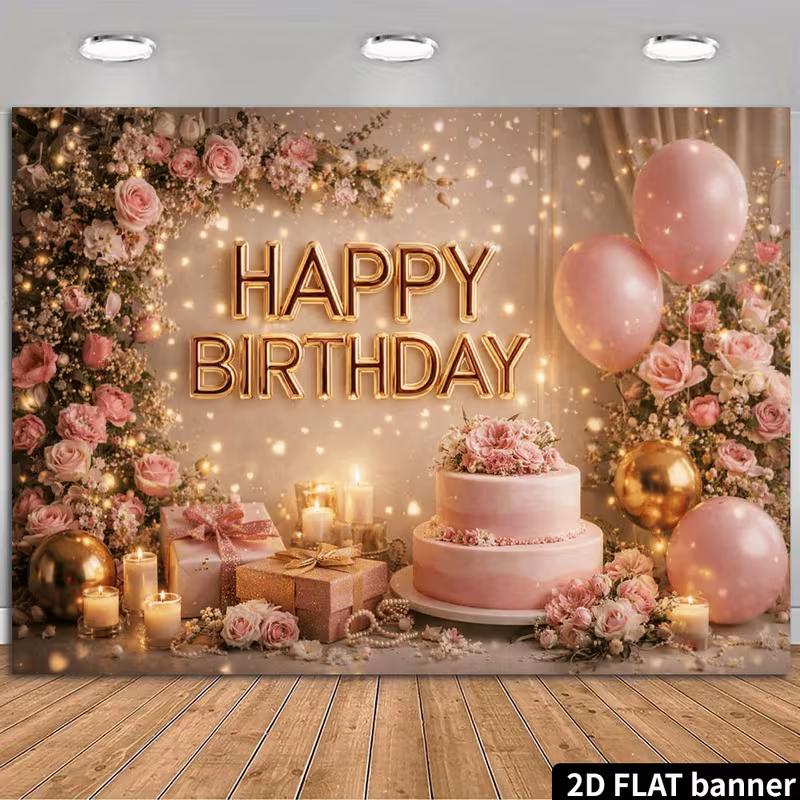 2D Fairy Light Floral Happy Birthday Backdrop Banner Party Decoration 47.2x31.5inch/120*80cm
2D Fairy Light Floral Happy Birthday Backdrop Banner Party Decoration 47.2x31.5inch/120*80cm