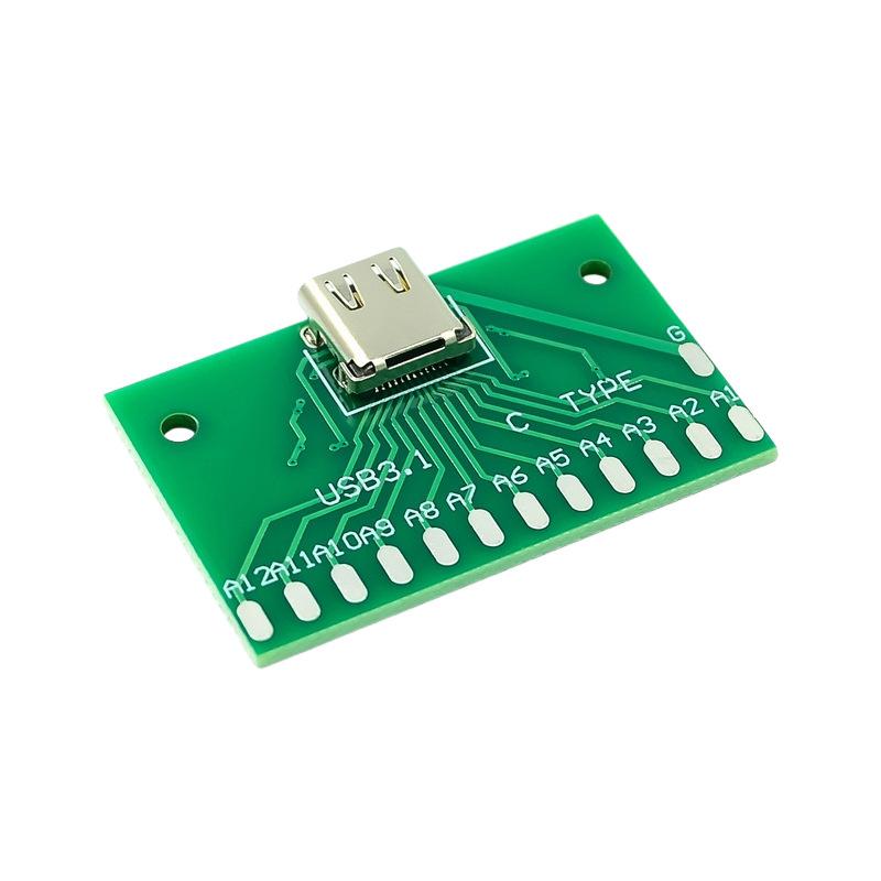 USB 3.1 Type-C Female 24P PCB Adapter Board - Current & Continuity Measurement Module
USB 3.1 Type-C Female 24P PCB Adapter Board - Current & Continuity Measurement Module