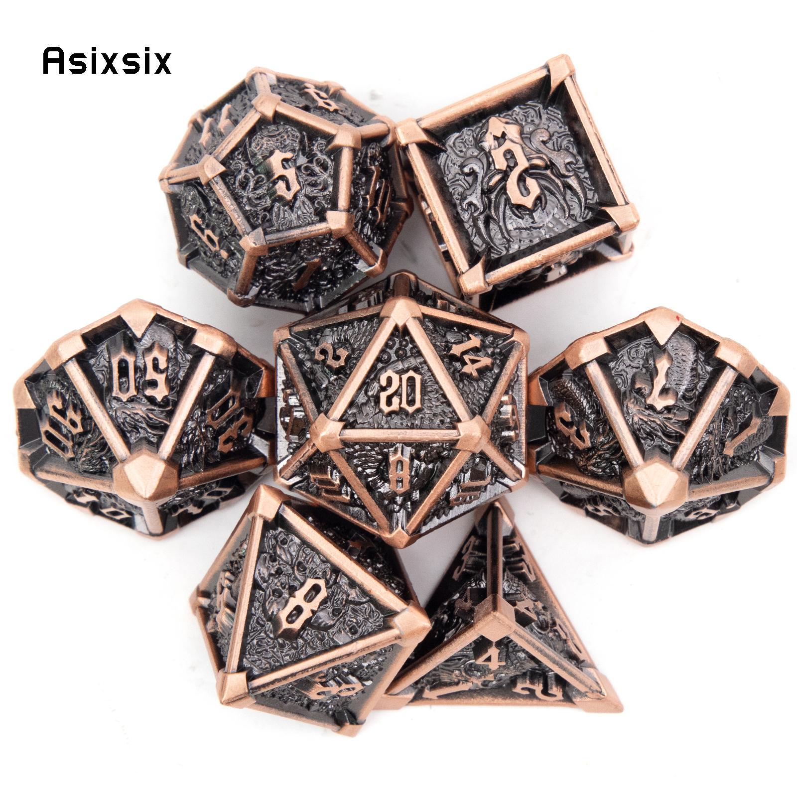 7 Pcs Black Copper Skull Metal Dice Solid Metal Polyhedral Dice Set Suitable for Role-Playing RPG Board Game Card Game
7 Pcs Black Copper Skull Metal Dice Solid Metal Polyhedral Dice Set Suitable for Role-Playing RPG Board Game Card Game