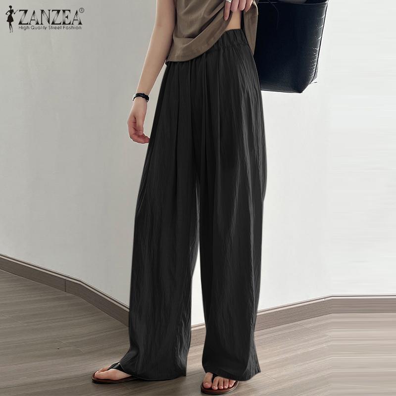 ZANZEA женские широкие брюки эластичные плиссированные повседневные свободные длинные брюки с высокой талией плюс размер
ZANZEA женские широкие брюки эластичные плиссированные повседневные свободные длинные брюки с высокой талией плюс размер