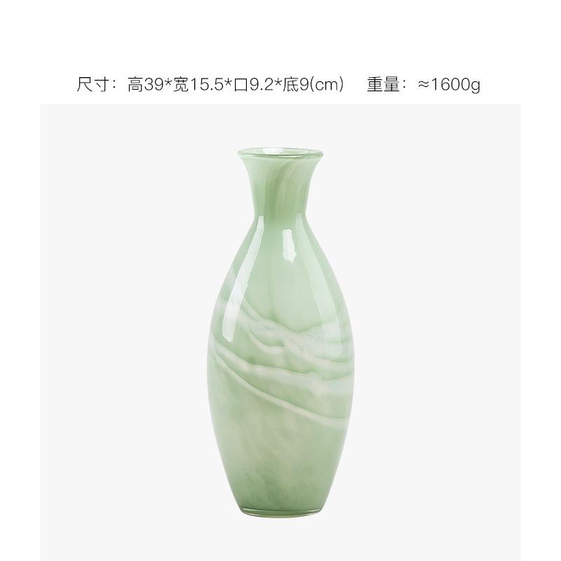 Chinese Style Celadon Glass Vase Song Dynasty Aesthetic Decor for Flowers Orchid Living Room Dining Table
Chinese Style Celadon Glass Vase Song Dynasty Aesthetic Decor for Flowers Orchid Living Room Dining Table