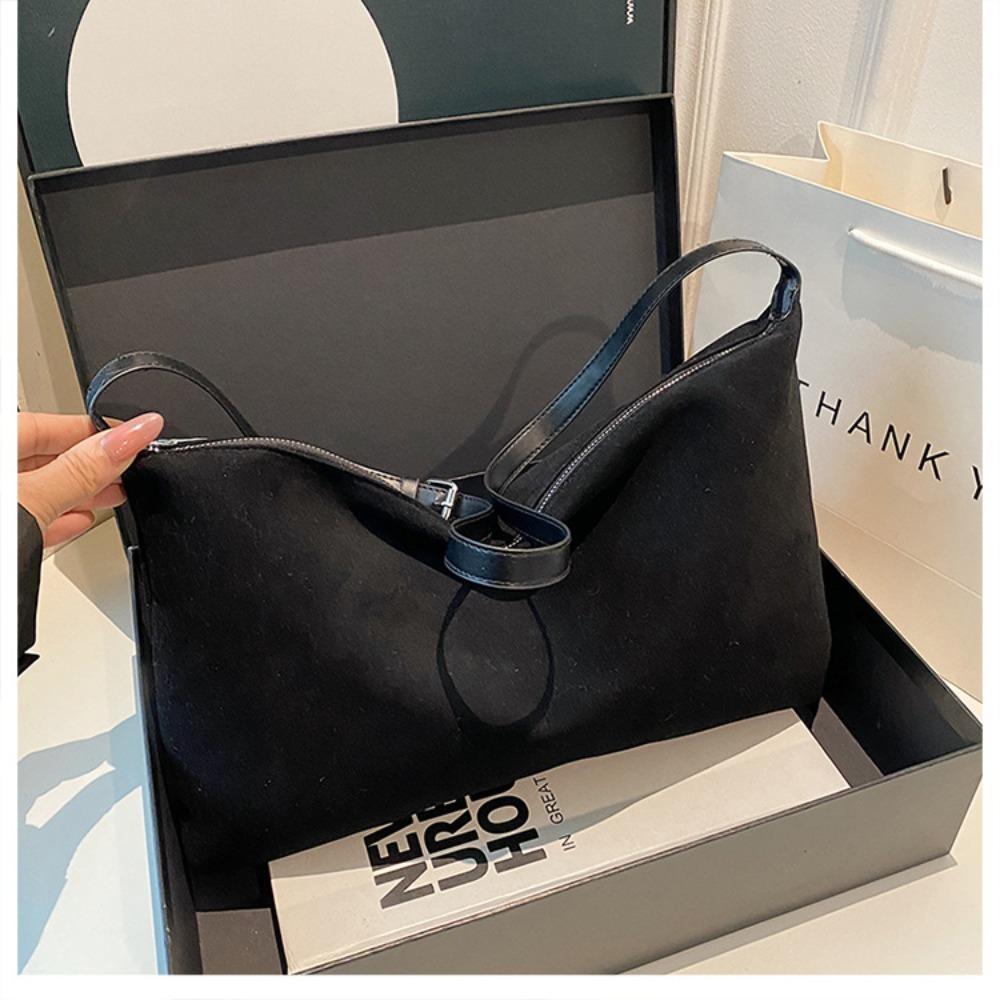 Fashion Large Capacity Crossbody Bag Soft Matte Suede Textured Frosted Shoulder Bag Zipper Closure Solid Color Tote Bag Women
Fashion Large Capacity Crossbody Bag Soft Matte Suede Textured Frosted Shoulder Bag Zipper Closure Solid Color Tote Bag Women