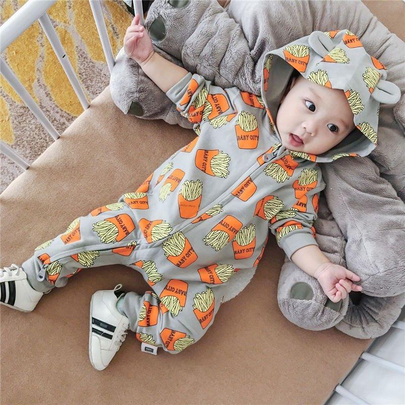 Korean Spring and Autumn Newborn Romper Jacket for Boys and Girls, Pure Cotton Jumpsuit for Baby Outings, Infant Autumn Wear Light Gray(All-Over Print French Fries) 66 cm
Korean Spring and Autumn Newborn Romper Jacket for Boys and Girls, Pure Cotton Jumpsuit for Baby Outings, Infant Autumn Wear Light Gray(All-Over Print French Fries) 66 cm