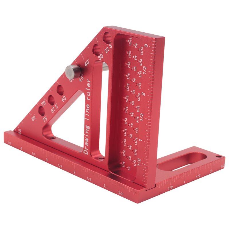 ABUL-Woodworking Carpenter Square Hole Scribing Ruler Measuring Ruler With Angle Pin Construction Precision Woodworking Tool червоний
ABUL-Woodworking Carpenter Square Hole Scribing Ruler Measuring Ruler With Angle Pin Construction Precision Woodworking Tool червоний
