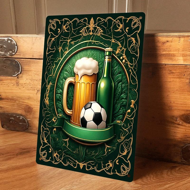 1 piece of retro beer and football themed tinplate painting, suitable for bar and restaurant wall decoration, plaque, living roo (as the picture,20x30cm)
1 piece of retro beer and football themed tinplate painting, suitable for bar and restaurant wall decoration, plaque, living roo (as the picture,20x30cm)
