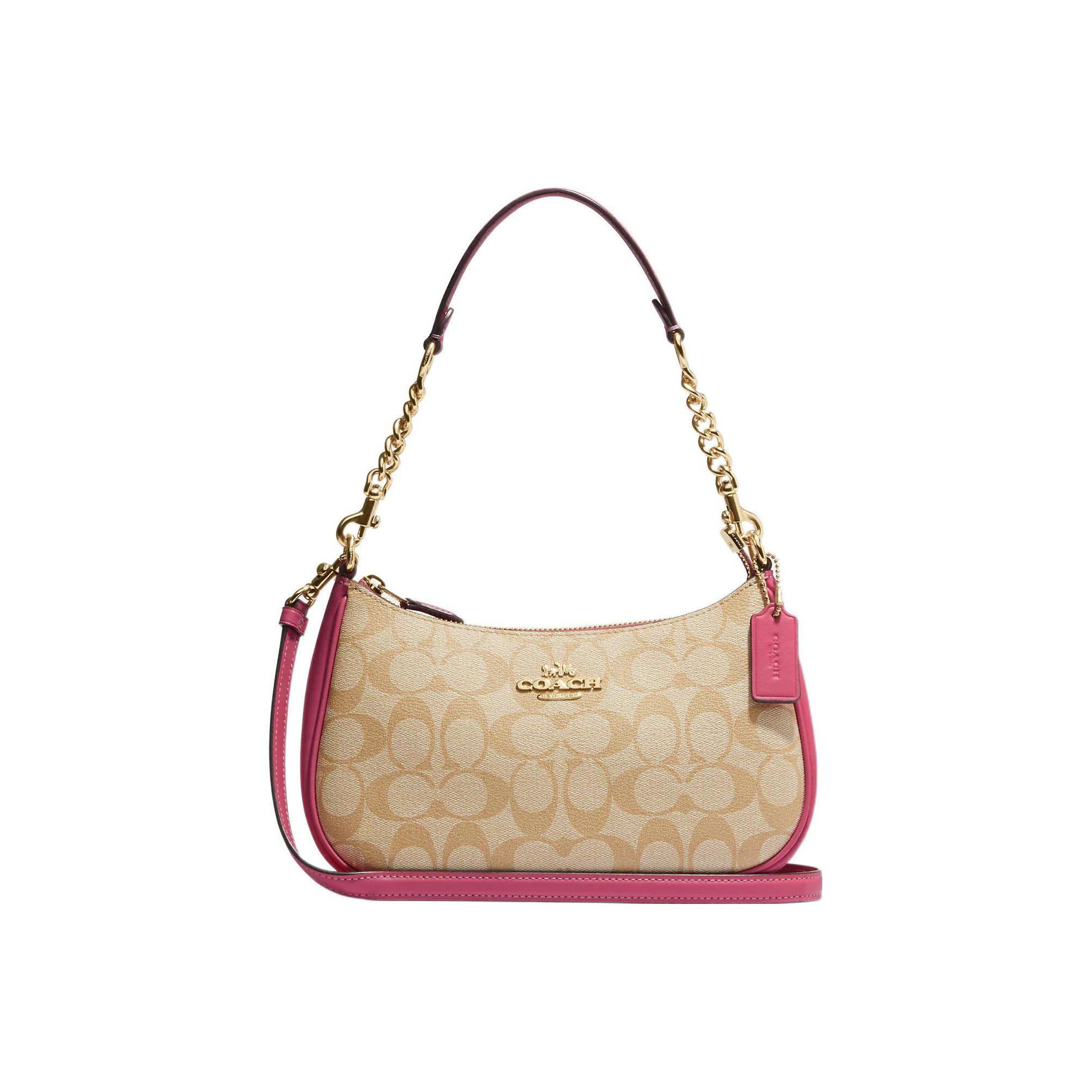 Coach Teri 25 Letter Logo Classic Monogram Zip Closure Canvas And Leather Shoulder Bag Saddle Bag Women Shoulder Bag Brown Pink CA548-IMVGK Basic Set (Bag+Dust Bag)
Coach Teri 25 Letter Logo Classic Monogram Zip Closure Canvas And Leather Shoulder Bag Saddle Bag Women Shoulder Bag Brown Pink CA548-IMVGK Basic Set (Bag+Dust Bag)