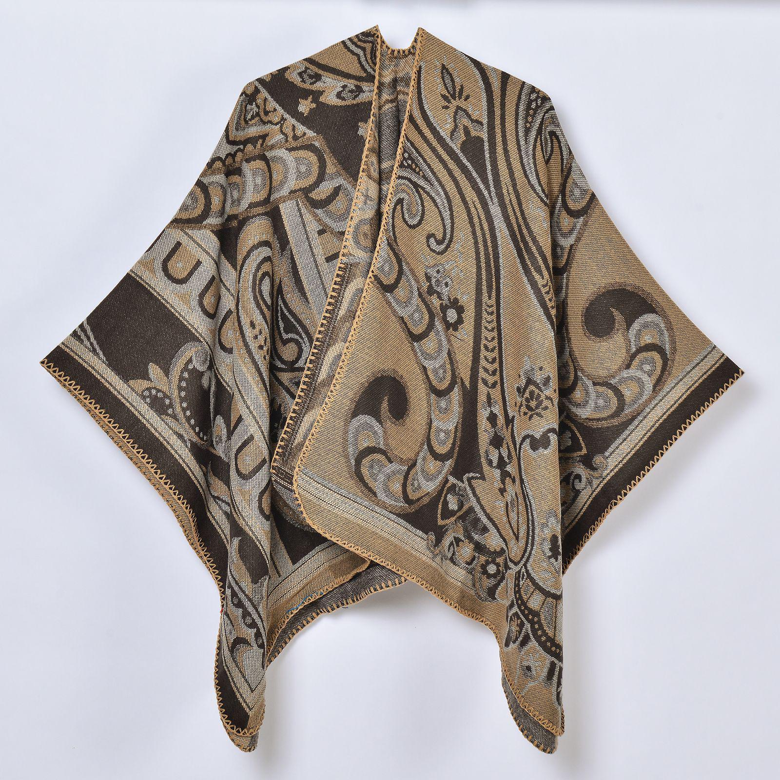 Женский европейский и американский толстый теплый модный шаль-кардиган-плащ 130x150cm
Женский европейский и американский толстый теплый модный шаль-кардиган-плащ 130x150cm