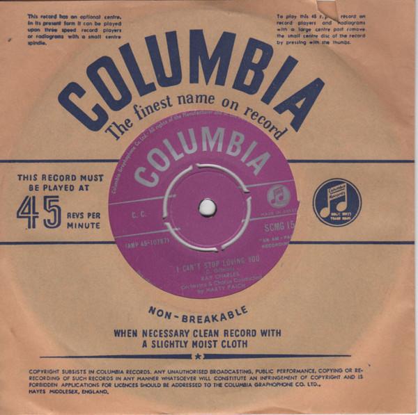 7inch Record RAY CHARLES I Cant Stop Loving You Born To L SCMG154 Columbia 1962 Greece SoulFunk Used
7inch Record RAY CHARLES I Cant Stop Loving You Born To L SCMG154 Columbia 1962 Greece SoulFunk Used