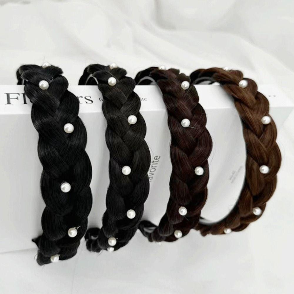 Pearl Women Hair Hoop Non-slip Fishbone Braid Headband Hair Accessories Twisted Wig Headband коричневый/чёрный
Pearl Women Hair Hoop Non-slip Fishbone Braid Headband Hair Accessories Twisted Wig Headband коричневый/чёрный