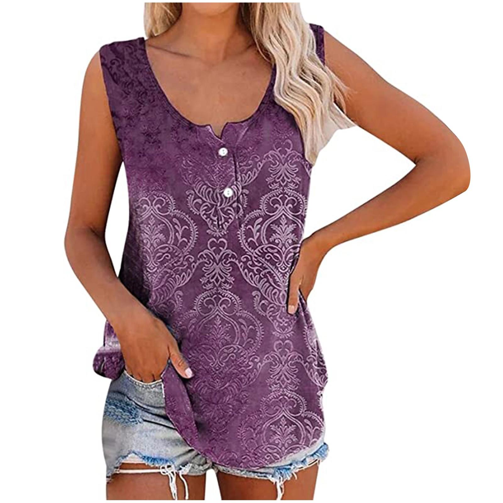 (SU)Женская летняя модная повседневная свободная футболка с круглым вырезом и пуговицами, топы на бретелях с принтом
(SU)Женская летняя модная повседневная свободная футболка с круглым вырезом и пуговицами, топы на бретелях с принтом